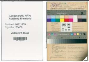 Entnazifizierung Hugo Aldenhoff , geb. 03.04.1887 (Bergmann)