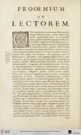 Prooemium ad lectorem