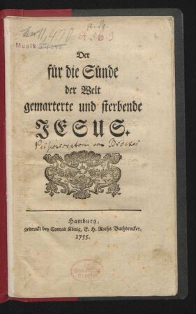 Der für die Sünde der Welt gemarterte und sterbende Jesus