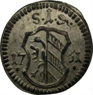 Münze, Pfennig, 1761