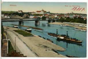 Meißen. vom Martinsberg, Anlegestelle,Elbe,Brücke