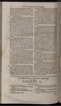 De Exhaeredatione liberorum, parentum & fratrum. Titulus X.