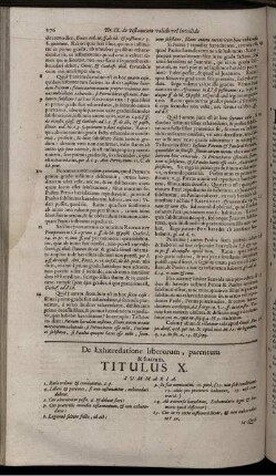 De Exhaeredatione liberorum, parentum & fratrum. Titulus X.