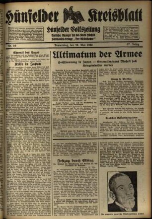 Ausgabe vom Donnerstag, den 19. Mai 1932.