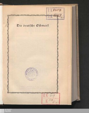 Die deutsche Ostmark