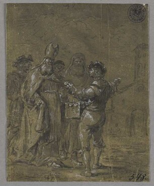 Eulenspiegel als Brillenhändler, aus: "Geschichte des Till Eulenspiegel"