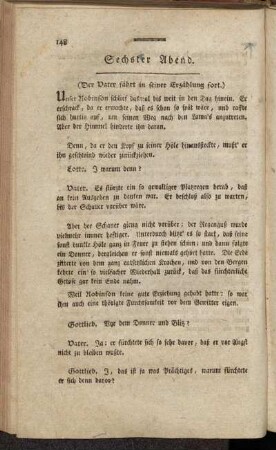 Sechster Abend. = Sixième Soirée.