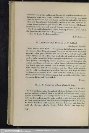 Christian Gottlob Heyne an August Wilhelm von Schlegel, Göttingen, 05.07.1800