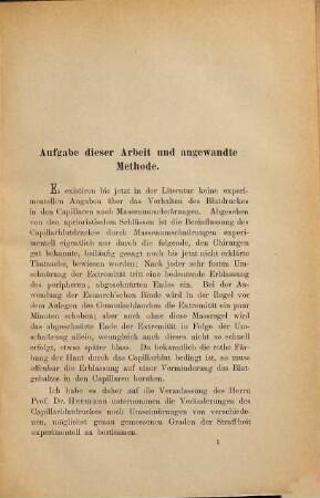 Über das Verhalten des Blutdruckes in den Capillaren nach Massenumschnürungen : Inaug.-Diss.