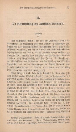 25-50 Die Verurtheilung der Irrthümer Rosmini's : Schluß