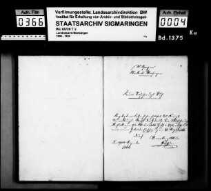Feuerversicherungsbuch in Wilsingen, angelegt durch Verwaltungsaktuar Gottschick, mit alphabetischem Namensregister