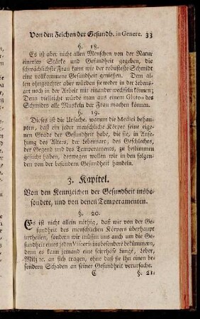 3. Kapitel. Von den Kennzeichen der Gesundheit insbesondere, und von denen Temperamenten.