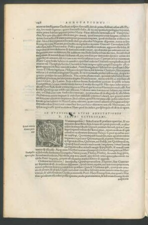 In Evangelium Lucae Annotationes D. Erasmi Roterodami.