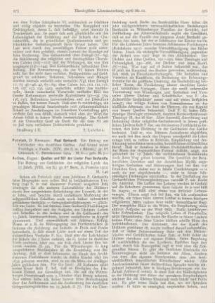 275-277 [Rezension] Petrich, Hemann, Paul Gerhardt. Ein Beitrag zur Geschichte des deutschen Geistes