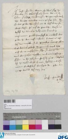 Jorg Geuder, Sohn des Martin Geuder sel. zu Nürnberg, stellt der Stadt Nürnberg Quittung aus über 100 fl. ihm von Kaiser Karl V verschriebene Stadtsteuer.