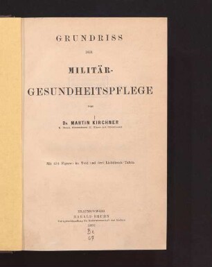 Grundriss der Militär-Gesundheitspflege