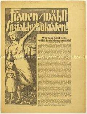 Aufruf der SPD an Frauen zur Berliner Stadtverordnetenwahl 1929