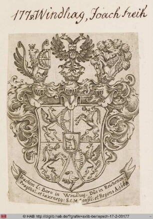 Wappen des Freiherrn Joachim von Windhag