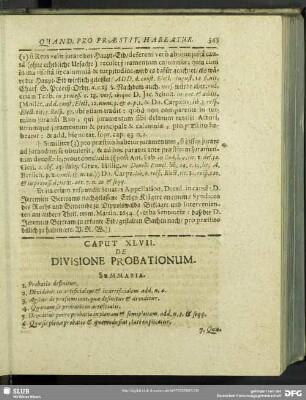 Caput XLVII. DeDivisione Probationum