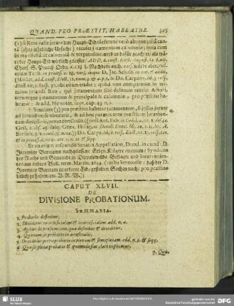 Caput XLVII. DeDivisione Probationum