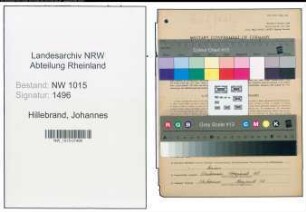 Entnazifizierung Johannes Hillebrand , geb. 02.05.1895 ()