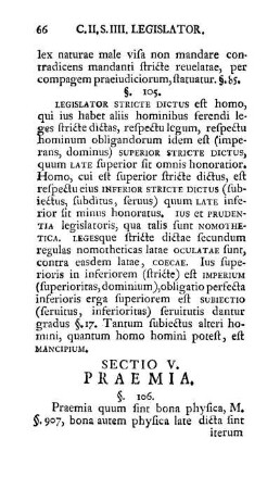 Sectio V. Praemia.