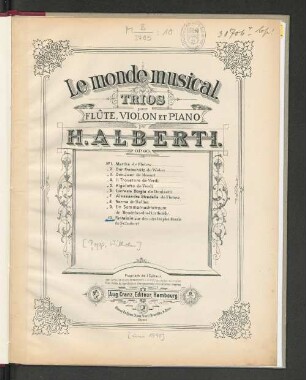 No. 10: Fantaisie sur des airs les plus favoris : pour flûte, violon et piano