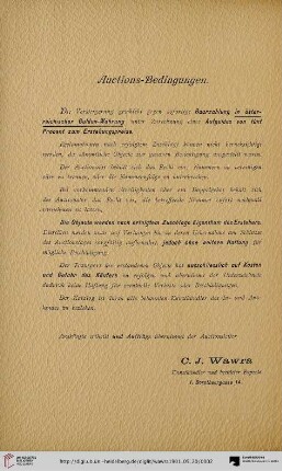 Auctions-Bedingungen