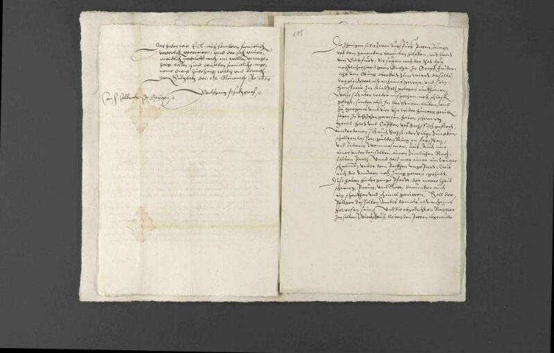 Schriftwechsel zwischen Pfalzgraf Wolfgang und Herzog Christoph von Württemberg wegen Raubüberfällen auf dem Hahnenkamm, Störungen des Landfriedens sowie Auseinandersetzungen um die Herrschaft Heidenheim.