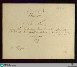 10 Waltzes - Don Mus.Ms. 406 : pf
