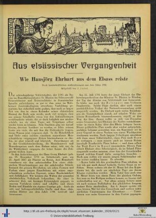 Wie Hansjörg Ehrhart aus dem Elsass reiste.