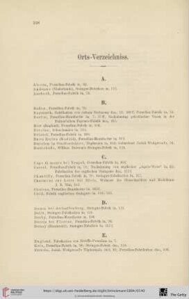Orts-Verzeichniss