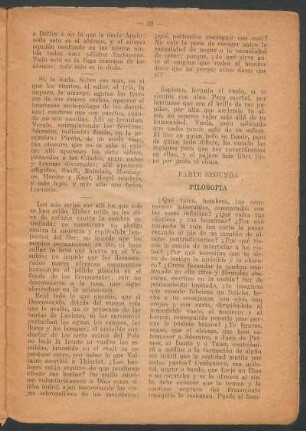 Parte segunda - Filosofía