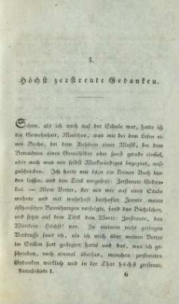 5. Höchst zerstreute Gedanken