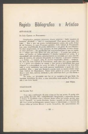 Arrabalde : De João Cabral do Nascimento
