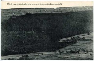 Zinnwald. Blick vom Geisingbergturm auf Zinnwald
