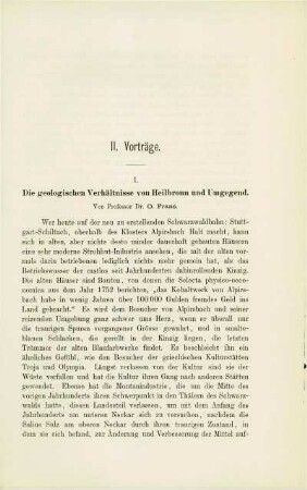 Die geologischen Verhältnisse von Heilbromm und Umgegend. (O. Fraas)
