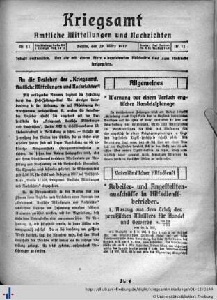 Nr. 11, 29.03.1917