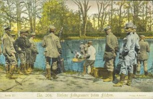 Unsere Feldgrauen beim Fischen.