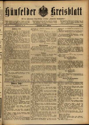 Ausgabe vom Samstag, den 07. Februar 1914.