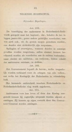 Negende hoofdstuk. Bijzondere bepalingen