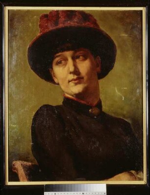 Bildnis einer jungen Frau mit Hut