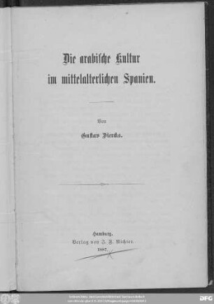 Die arabische Kultur im mittelalterlichen Spanien