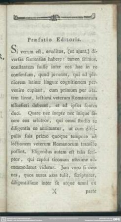 Praefatio Editoris