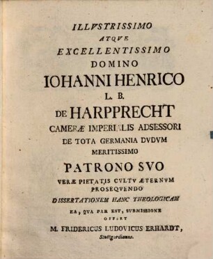 Diss. histor. theol. de inferno eiusque sede, Pars prior