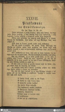 XXXVII. Pṙatkowaṅe na Sswėtkownizu