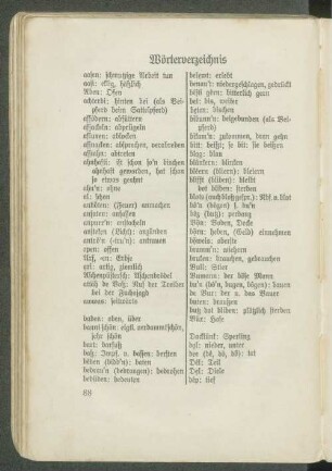 Wörterverzeichnis