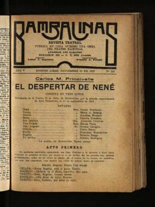 El despertar de Nené : comedia en tres actos
