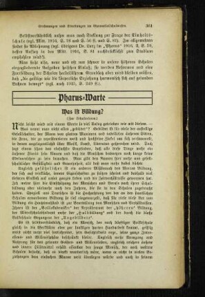 Was ist Bildung? : (zur Schulreform)