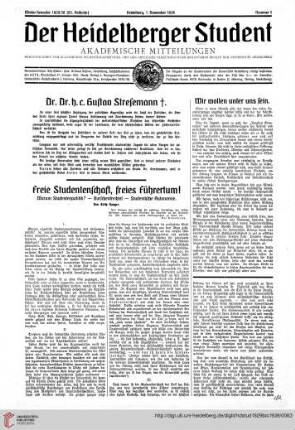 Wintersemester 1929/1930 (65. Halbjahr)